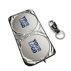 Car Dealer Promo Business Gift Custom Logo Sun <b>Shade</b> Foldable Car Front <b>Window</b> Sunshades Polyester Windshield Sunshade Wholesale - Product Image 1