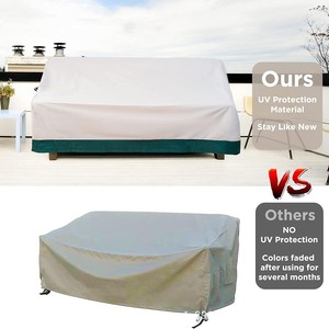 Housse de canapé d'extérieur WOQI en polyester 600D imperméable, double taille, pour mobilier de terrasse, style minimaliste, protection contre la poussière - Product Image 2