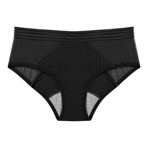 سراويل نسائية طويلة من الدانتيل بخصر مرتفع أربع طبقات مانعة للتسرب سراويل داخلية نسائية ملابس داخلية مفرغة للحيض مقاس كبير - Product Image 3