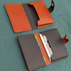 Tarjetero de cuero para tarjetas de visita, organizador creativo de tarjetas de visita para hombres y mujeres, tarjetero portátil. - Product Image 4
