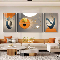 Décoration de salon, toile de luxe, affiche dorée, cadre d'art moderne, art mural abstrait, peinture en porcelaine cristalline, tableau mural