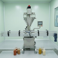 Machine de remplissage de bouteilles d'engrais chimique sec de 1 kg, machine de remplissage de poudre de farine, remplisseur à vis sans fin pour cacao, café, thé matcha