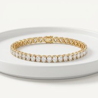 Bracelet tennis de luxe en or 9 carats avec diamants de laboratoire certifiés IGI, taille poire, couleur D, pureté VVS, CVD HPHT, pour femme, Limo Jewelry