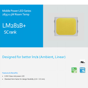 Cri80 Cri90 <span class=keywords><strong>3V</strong></span> 0.5W Led <span class=keywords><strong>Diode</strong></span> 2835 Samsung Smd Led Blanc Samsung LM281B Plus SC pour lumière led - Product Image 5