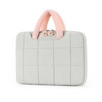 Sac à main élégant matelassé à motif quadrillé, housse de protection antichoc pour ordinateur portable, idéal pour le travail, l'université et les voyages