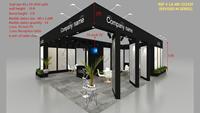 Images de rendu/effet 3D personnalisées pour l'équipement de salon professionnel Service d'externalisation de la conception de stand de l'événement de la société Fair Expo