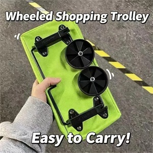 Outdoor Shopping <b>Cart</b> with Wheels <b>Foldable</b> Portable Hand <b>Cart</b> Lightweight Backpack-Style for Home Outdoor Shopping Bags Storage - Product Image 6