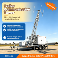 ISO Wholesale Telescopic Communication Tower Galvanized Steel COW on Wheels High Precision for Mobile Telecom Trailer Tower