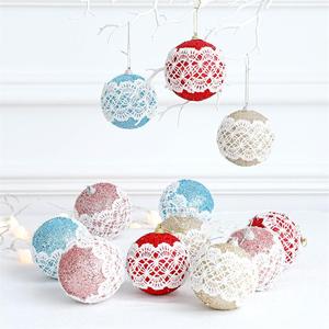 Boules de Noël promotionnelles de luxe rouges de 8 cm pour arbre - Product Image 2