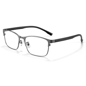 Gafas cuadradas elegantes con media montura 1627 para hombre, montura de aleación ultraligera, gafas graduadas, origen Danyang - Product Image 4