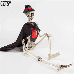 Decoración de Halloween: Esqueleto de Calavera de Plástico de 90cm, Simulación de Cuerpo Humano, Estilo Jazz, para Casa Embrujada o Sala de Escape - Product Image 4
