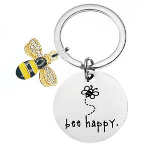 Abeille Happy Inspirational en alliage de zinc plaqué or ouvre-bouteille de haute qualité cadeau parfait pour ceux qui aiment les abeilles citations édifiantes - Product Image 2
