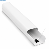RETEKOOL Goulotte de câblage en PVC pour climatiseur, cache-tuyau AC, chemin de câbles pour dissimuler les tuyaux de cuivre, épaisseur 2,0 mm