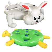 Jeu gonflable interactif personnalisé de construction d'équipe de sport Tortue et lièvre gonflables géants Course pour enfants et adultes
