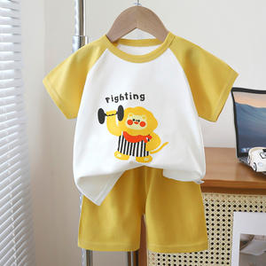 High Quality 2024 Summer <strong>Kids</strong> <strong>Cartoon</strong> <strong>T</strong>-<strong>shirt</strong> and Denim Short Jeans 2pcs Clothing Set - Product Image 3