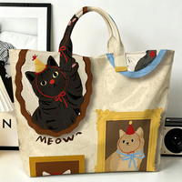 Sac fourre-tout en PVC transparent imperméable avec motif chaton, sac de plage, pochette, sac à main avec nœud, sac de rangement