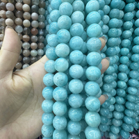 Bijoux Bracelet en pierres précieuses en vrac perles de pierre 8mm rondes polies bleu turquoise perles de pierre pour la fabrication de bricolage