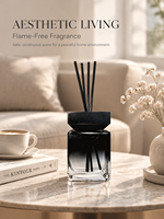 Diffuseur de parfum d'ambiance de luxe, ensemble diffuseur d'arômes, parfum longue durée, bouteille en verre décorative, parfum personnalisé OEM/ODM