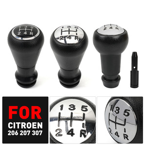 Pommeau de levier de vitesse de voiture, 5 vitesses, en cuir ergonomique, pour Peugeot 206 207 307 Citroën - Product Image 3