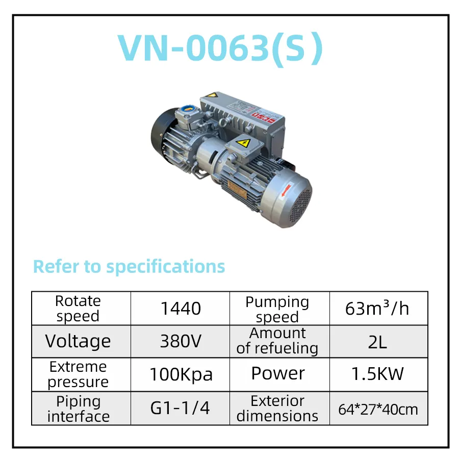 Industrielle elektrische Drehschieber-Vakuumpumpe 63 m3/h 220V Vakuumpumpe für CNC-Melk-Dental maschine