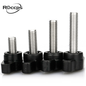 Tornillos de <span class=keywords><strong>mariposa</strong></span> de cabeza de plástico negro - Product Image 4