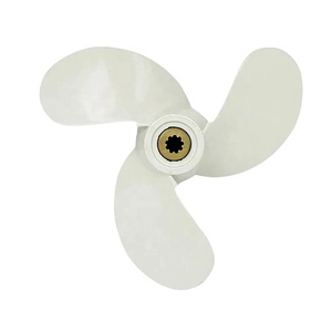 Hélice hors-bord 7 <span class=keywords><strong>1</strong></span>/2X8-Ba blanche 6E0-45941-01-El pour <span class=keywords><strong>Yamaha</strong></span> Mariner 4-6Hp 3 pales 9 cannelures rotation à droite - Product Image 6