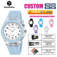 Montre à quartz pour enfants tendance, étanche, pour l'extérieur, avec dessin animé, sept lumières LED colorées scintillantes, 2525
