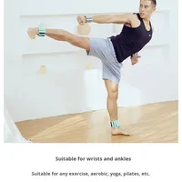 Bracelets lestés en silicone avec velcro magique pour le yoga, la remise en forme, l'exercice, la danse, la pratique, paire de 2 lb et 4 lb