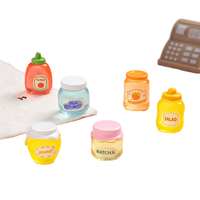Resin Bentuk Nanas Mikro-Lanskap Selai Blueberry Jeruk Makanan Kaleng DIY Aksesoris Gantung Dekoratif Mini Desktop