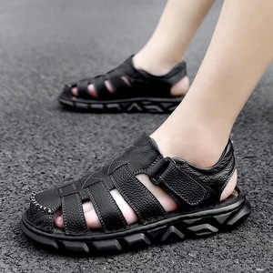 Custom Logo Handmade Genuine Leather Upper Platform Flat <b>Sandals</b> for Men Men <b>Sandals</b> Men's Leather <b>Sandals</b> - Product Image 1