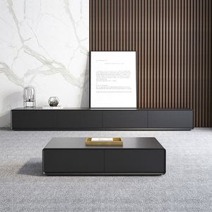 Mueble <span class=keywords><strong>de</strong></span> <span class=keywords><strong>TV</strong></span> <span class=keywords><strong>con</strong></span> Soporte <span class=keywords><strong>para</strong></span> <span class=keywords><strong>TV</strong></span>, Mueble <span class=keywords><strong>de</strong></span> <span class=keywords><strong>TV</strong></span> Moderno <span class=keywords><strong>de</strong></span> Madera <span class=keywords><strong>con</strong></span> 4 Cajones y Estantes <span class=keywords><strong>para</strong></span> Sala <span class=keywords><strong>de</strong></span> Estar, Muebles <span class=keywords><strong>para</strong></span> el Hogar - Product Image 4