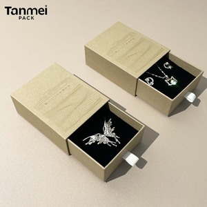 Caja de Joyería con Cajón Deslizante y Logotipo Personalizado, Caja de Regalo de Cartón de Papel de Lujo - Product Image 2