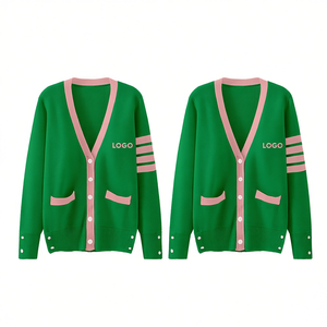Sororité broderie personnalisé tricots femmes sororité sublimé dames tricot Cardigan pull - Product Image 1