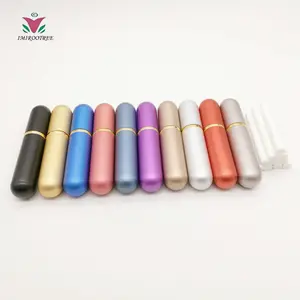 10 색깔 Aromatherapy 정유를 위한 알루미늄 코 흡입기 병 빈 금속 흡입기