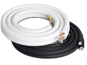 Tuyau de cuivre isolé double épaisseur C11000 en cuivre rouge pour pompe à chaleur sans conduit, isolation thermique épaisse, longueur personnalisée 5m <span class=keywords><strong>10m</strong></span> - Product Image 1