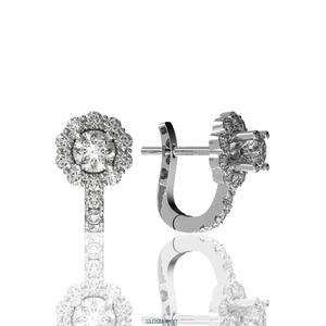 Pendientes de Diamante de Plata con Moissanita Redonda de 1.0 - 1.5 Gramos, Estilo Vietnamita, 5 mm, OEM/ODM - Product Image 3