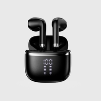 TWS earbud nirkabel Bluetooth 5.3 tampilan daya digital Bass dalam Headset In-ear ringan untuk olahraga dan perjalanan dengan mikrofon