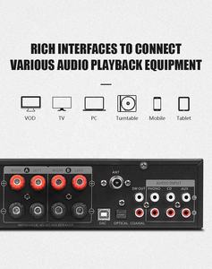 Amplificador de Audio y vídeo Digital de 4,0 canales más vendido con DAC Phono incorporado Karaoke Blue Tooth Av receptor para <span class=keywords><strong>casa</strong></span> de conferencias - Product Image 5