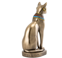 Statue de chat déesse égyptienne en velours de résine, figurine artistique faite à la main pour la décoration des fêtes et les cadeaux