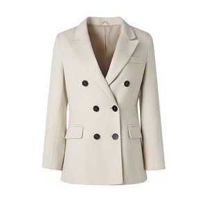 Chaqueta de pelo de camello de Invierno para <span class=keywords><strong>mujer</strong></span>, chaqueta de seda de morera Real suave y cálida con bolsillos, traje de <span class=keywords><strong>mujer</strong></span>, ropa de abrigo elegante informal - Product Image 5