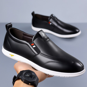 Mocasines Blancos de Piel para Hombre, Estilo Británico, Suela Suave, Casuales de Negocios - Product Image 4