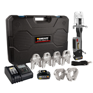 Outil de sertissage électrique pour tuyaux, <span class=keywords><strong>presse</strong></span> hydraulique, outils de plomberie à batterie Emeads GE-1550 <span class=keywords><strong>Cuivre</strong></span> 10 Boîte en plastique EMEADS - Product Image 1