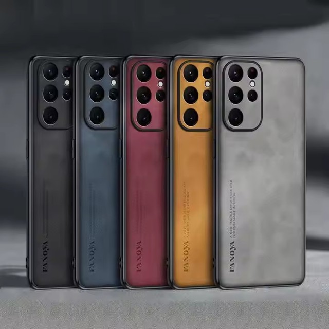 For S25 Ultra Case Thin Leather Cover for Samsung S25Ultra S24 FE S23 Plus A03 A06 M55 A60 A55 A15 Phone Shockproof Cases