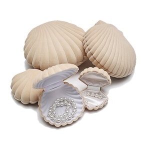 Sáng Tạo Hình Dạng Vỏ Nhung Hộp Đồ Trang Sức Tùy Chỉnh Đồ Trang Sức Bao Bì Hộp Cho Vòng Mặt Dây Chuyền Bông Tai - Product Image 6