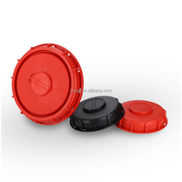 Couverture de réservoir IBC TIQ avec trou d'aération, bouchon de réservoir d'eau ou de liquide, couvercle de réservoir de stockage d'eau en plastique épais avec joint, rouge 6 pouces