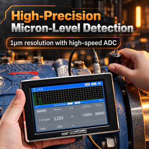 เครื่องวัดความหนาผนังแบบพกพา LS216 อัลตราโซนิก พร้อมตัวเลือกหัววัด 15MHz และ 2.5MHz สำหรับการทดสอบโลหะที่เคลือบผิว - Product Image 5