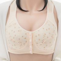 Soutien-gorge confortable et pratique pour femmes âgées, fermeture à boutons sur le devant, en coton, soutien-gorge Daisy pour femmes âgées