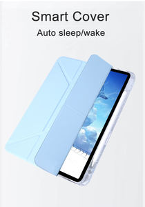 Funda de cuero con soporte plegable en <span class=keywords><strong>Y</strong></span> para <span class=keywords><strong>iPad</strong></span> <span class=keywords><strong>Air</strong></span> Pro 5 6 7 8 9 10th Generation Clear Case 2024 <span class=keywords><strong>MINI</strong></span> 3 4 10,9 11 12,9 13 pulgadas - Product Image 3