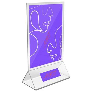 Porta Menús de Acrílico Personalizado con Foto de Postales, Doble Cara - Product Image 3