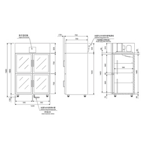 Congélateur commercial à bon prix, réfrigérateur vertical industriel en acier inoxydable - Product Image 5